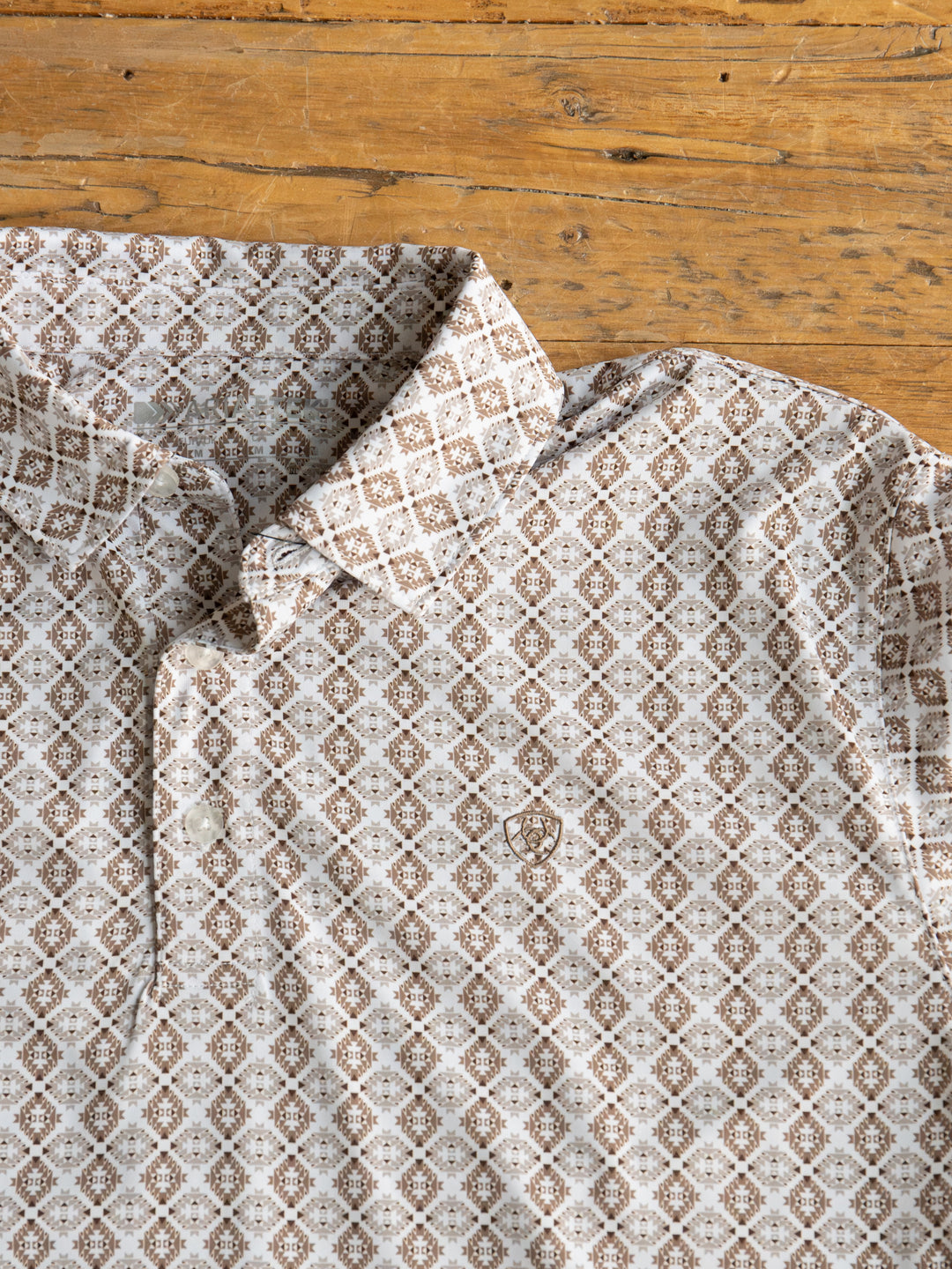 Bozeman Ariat Men's White Southwest Polo