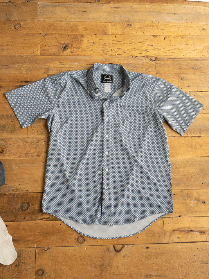 Dade Cinch Men's Navy Southwest Button up