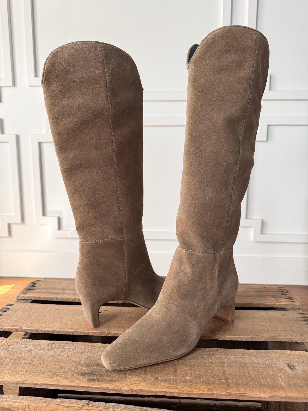Nyssa Taupe Suede Boot