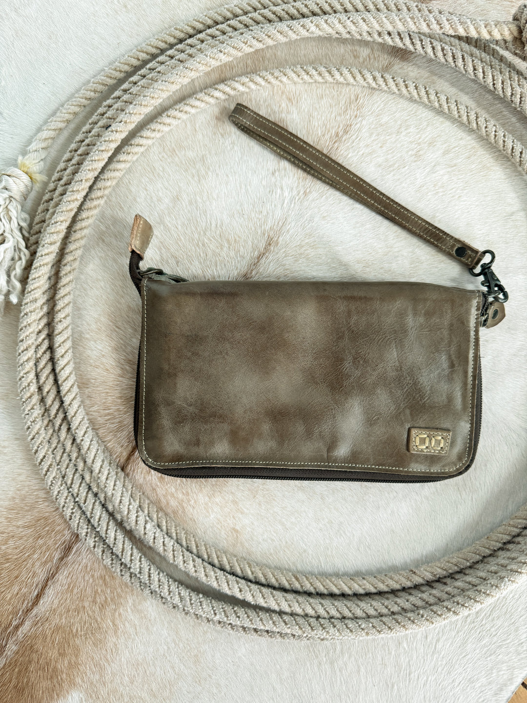 Camak Leather Wristlet Clutch