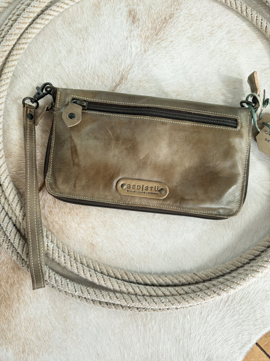 Camak Leather Wristlet Clutch