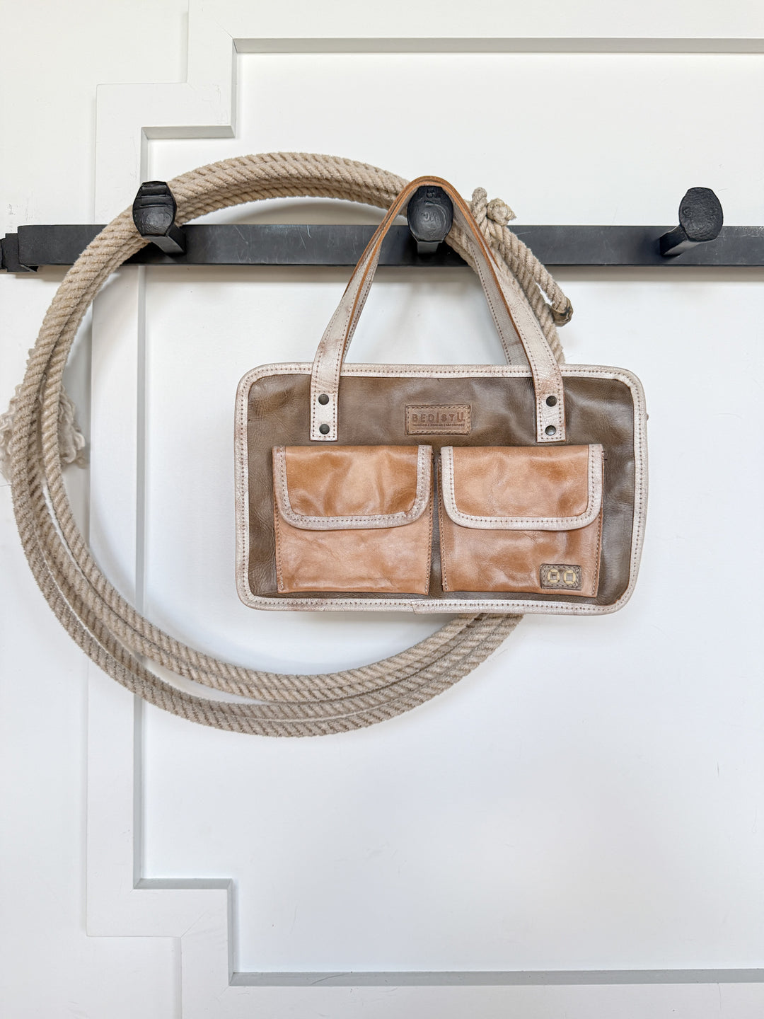 Lanexa Stone Leather Handbag