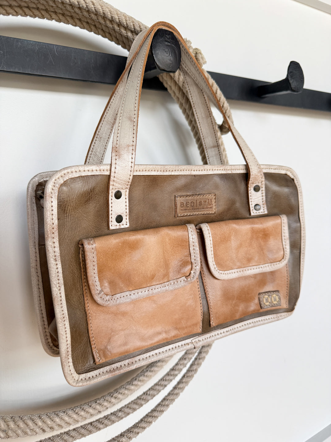 Lanexa Stone Leather Handbag