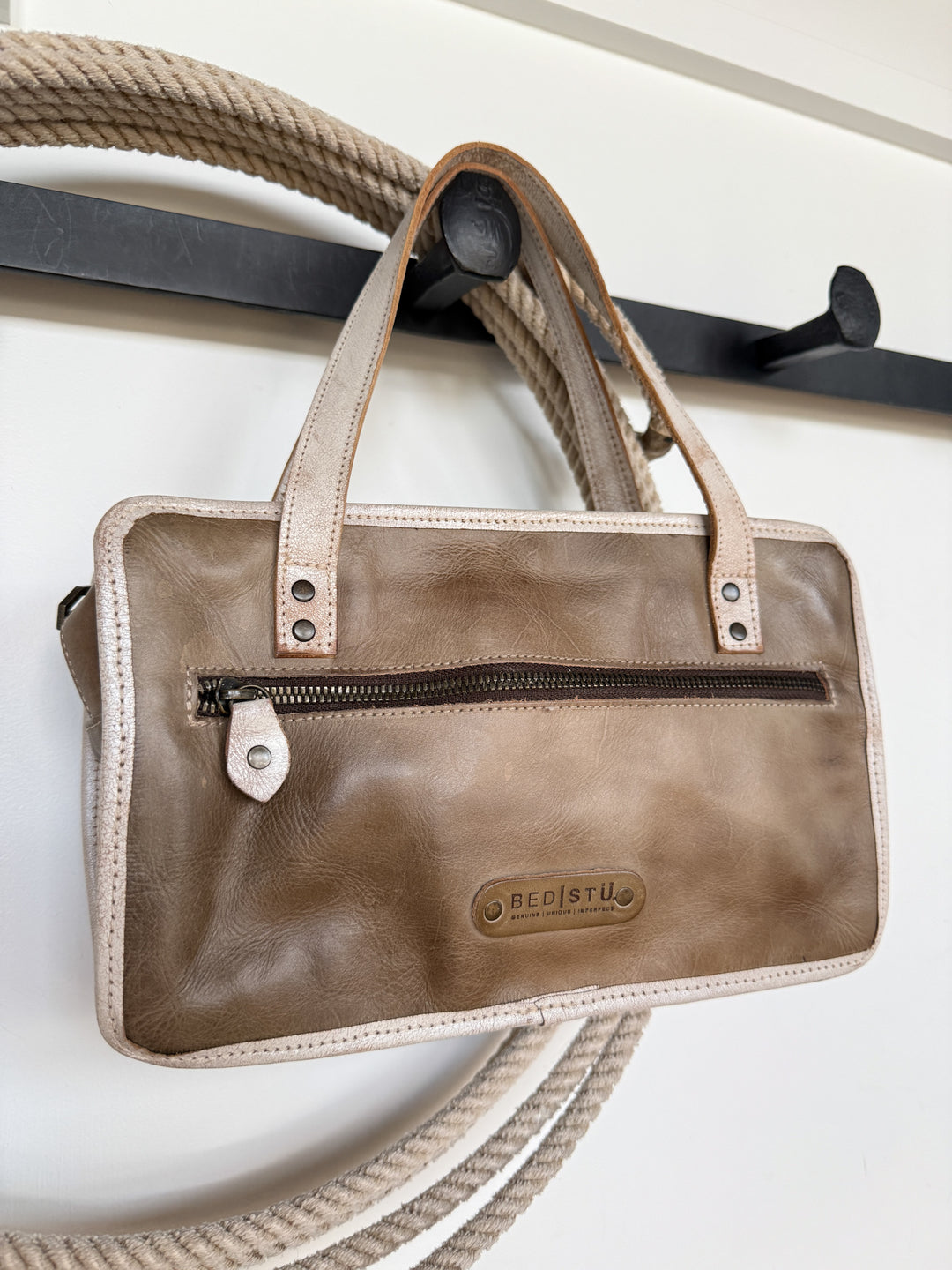 Lanexa Stone Leather Handbag