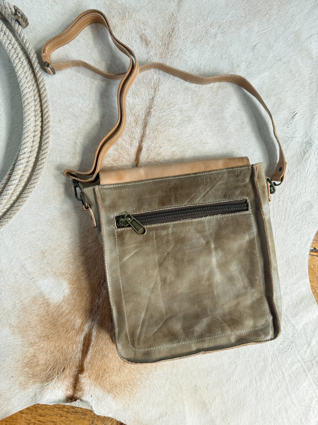 Norvell Stone Leather Crossbody