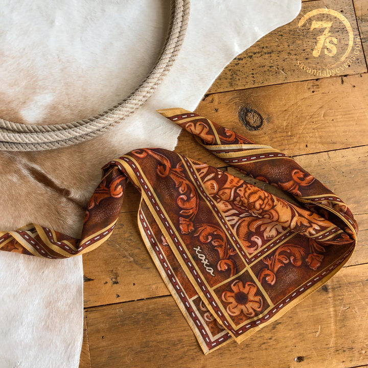 Western Tooled Neck Scarf
