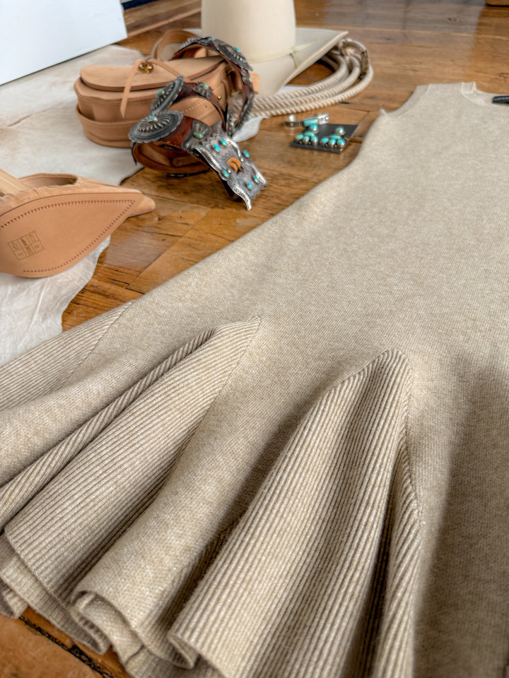Wynona Oatmeal Sleeveless Dress