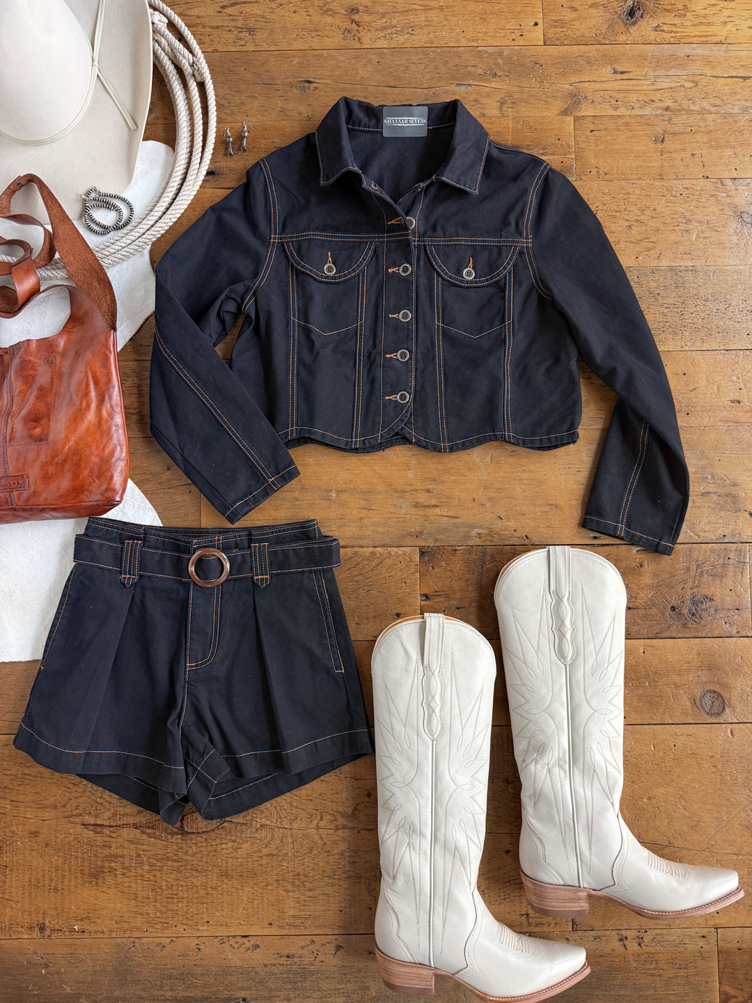 Dacoma Black Denim Set
