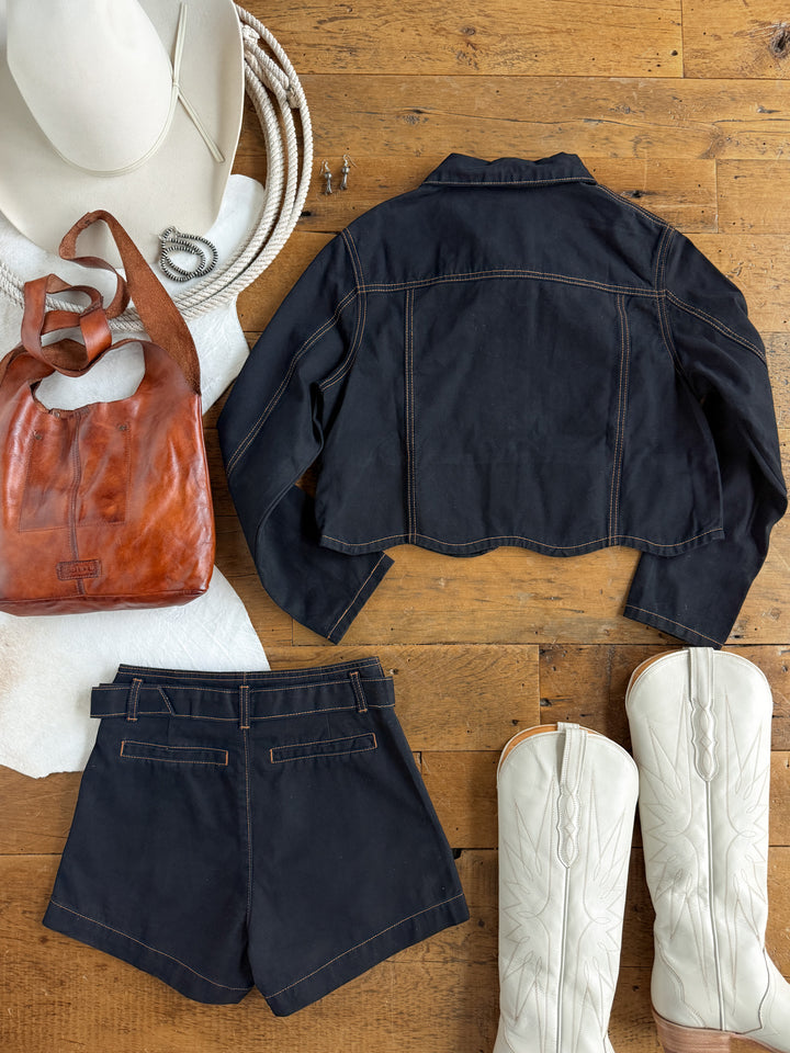 Dacoma Black Denim Set