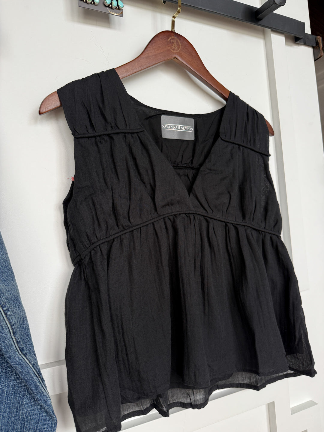 Canute Black Sleeveless Top