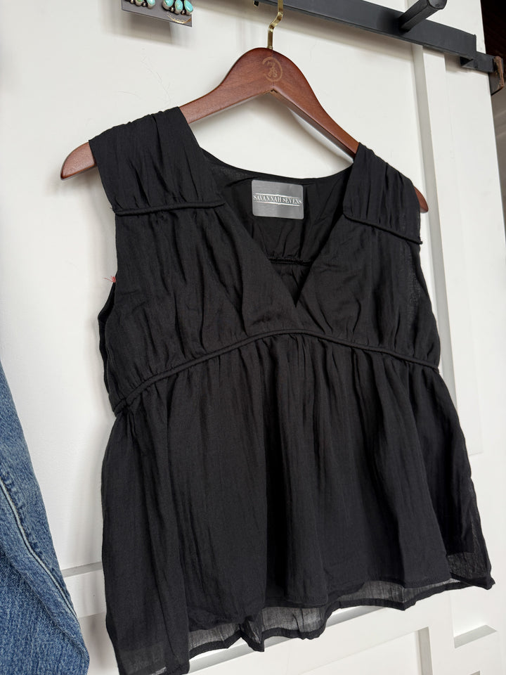 Canute Black Sleeveless Top