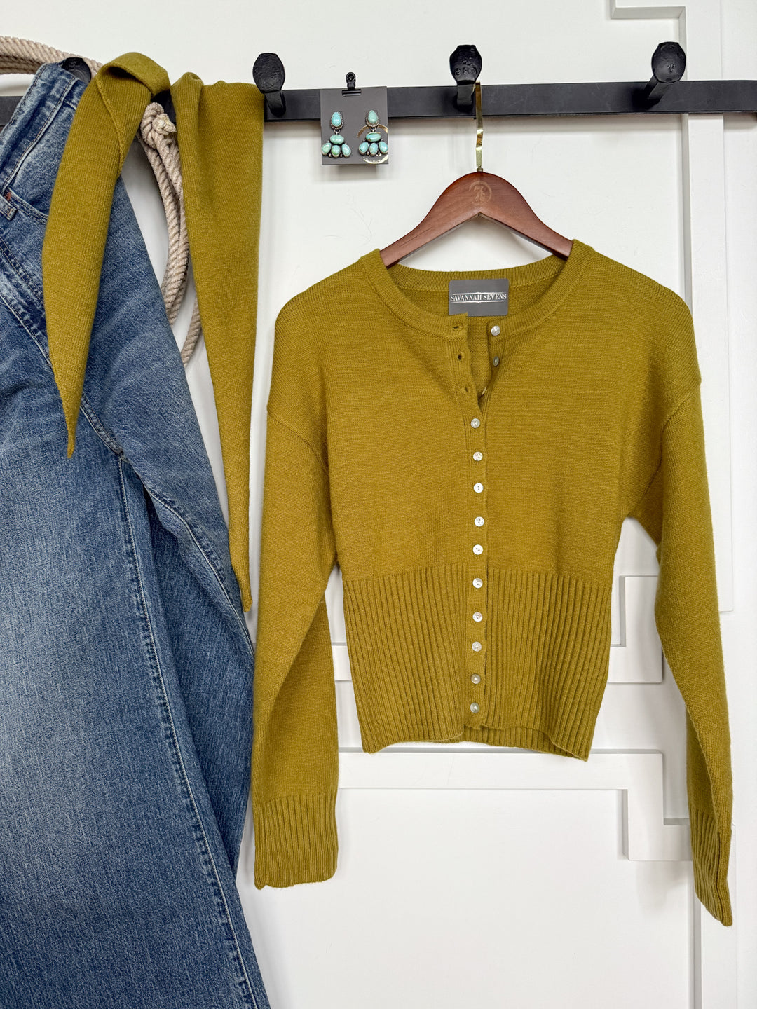 Lindsborg Chartreuse Button Up Cardigan