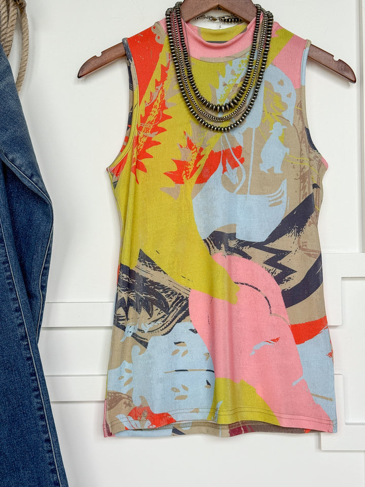 Tioga Abstract Boot Graphic Tank