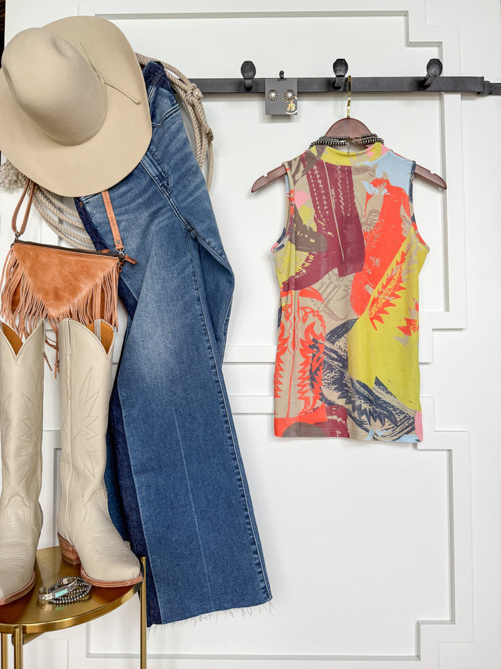 Tioga Abstract Boot Graphic Tank