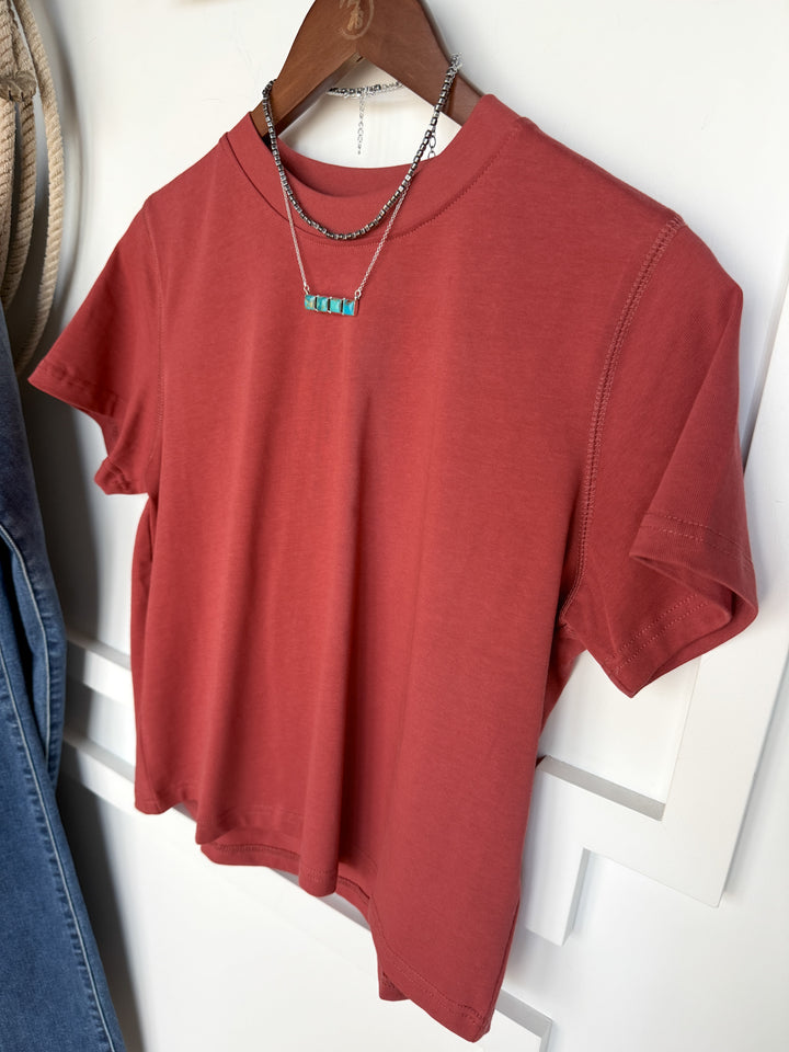 Jennings Terracotta Red Basic Tee