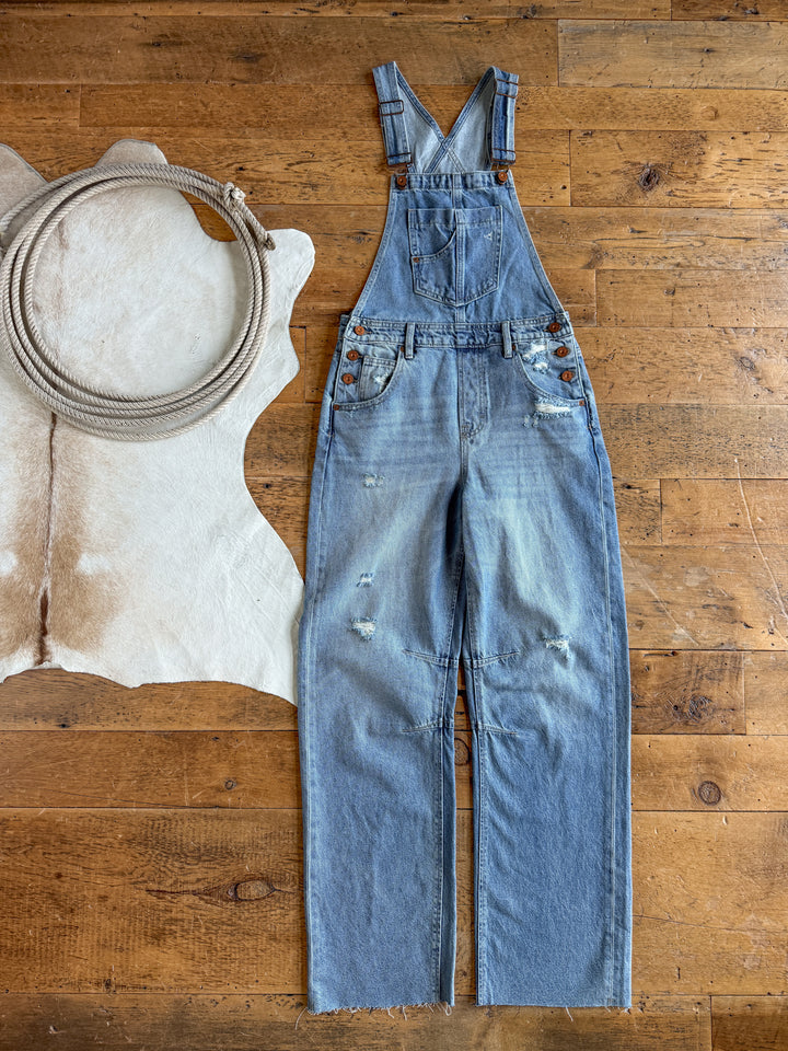 Stran Denim Barrel Overalls