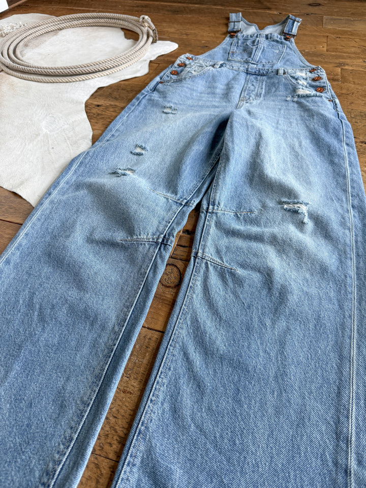 Stran Denim Barrel Overalls