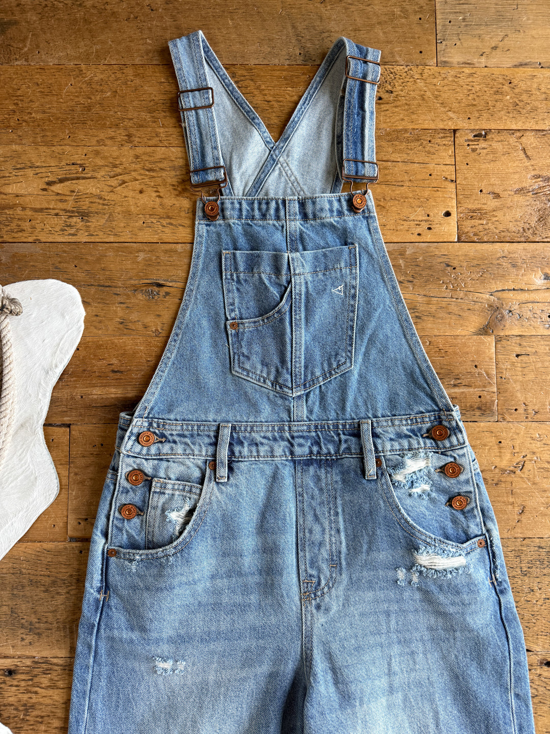 Stran Denim Barrel Overalls