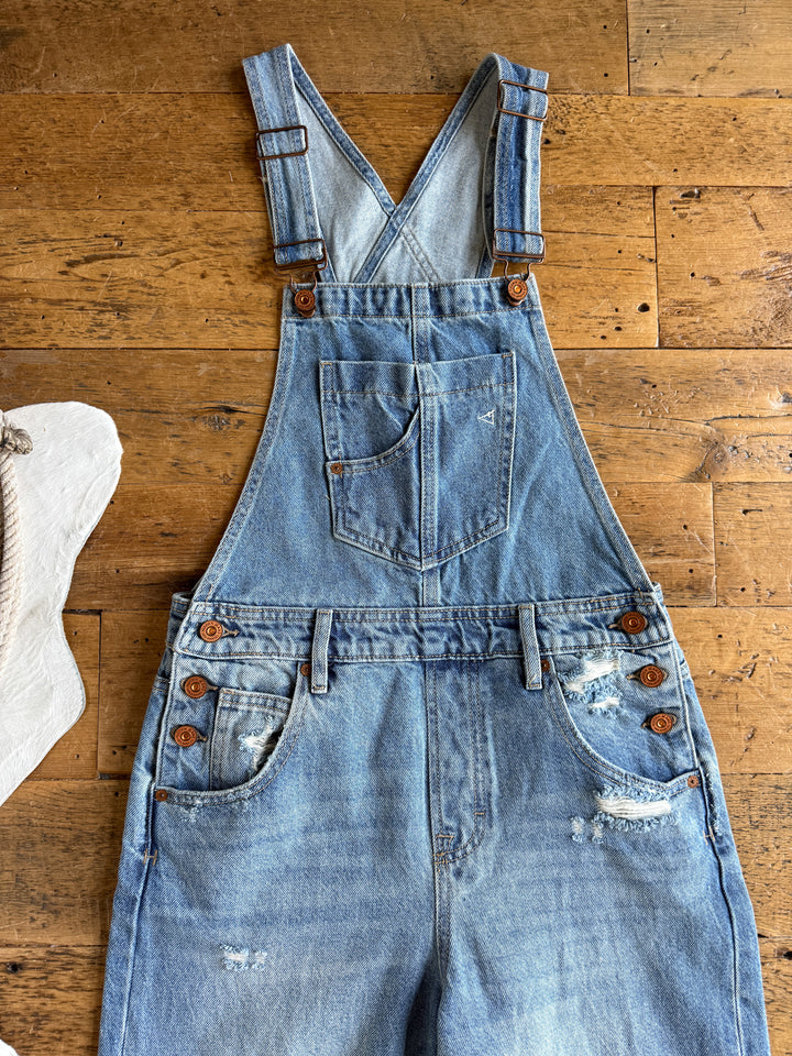Stran Denim Barrel Overalls