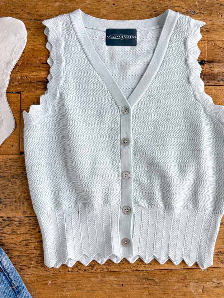 Hallett Glacier Blue Knit Tank