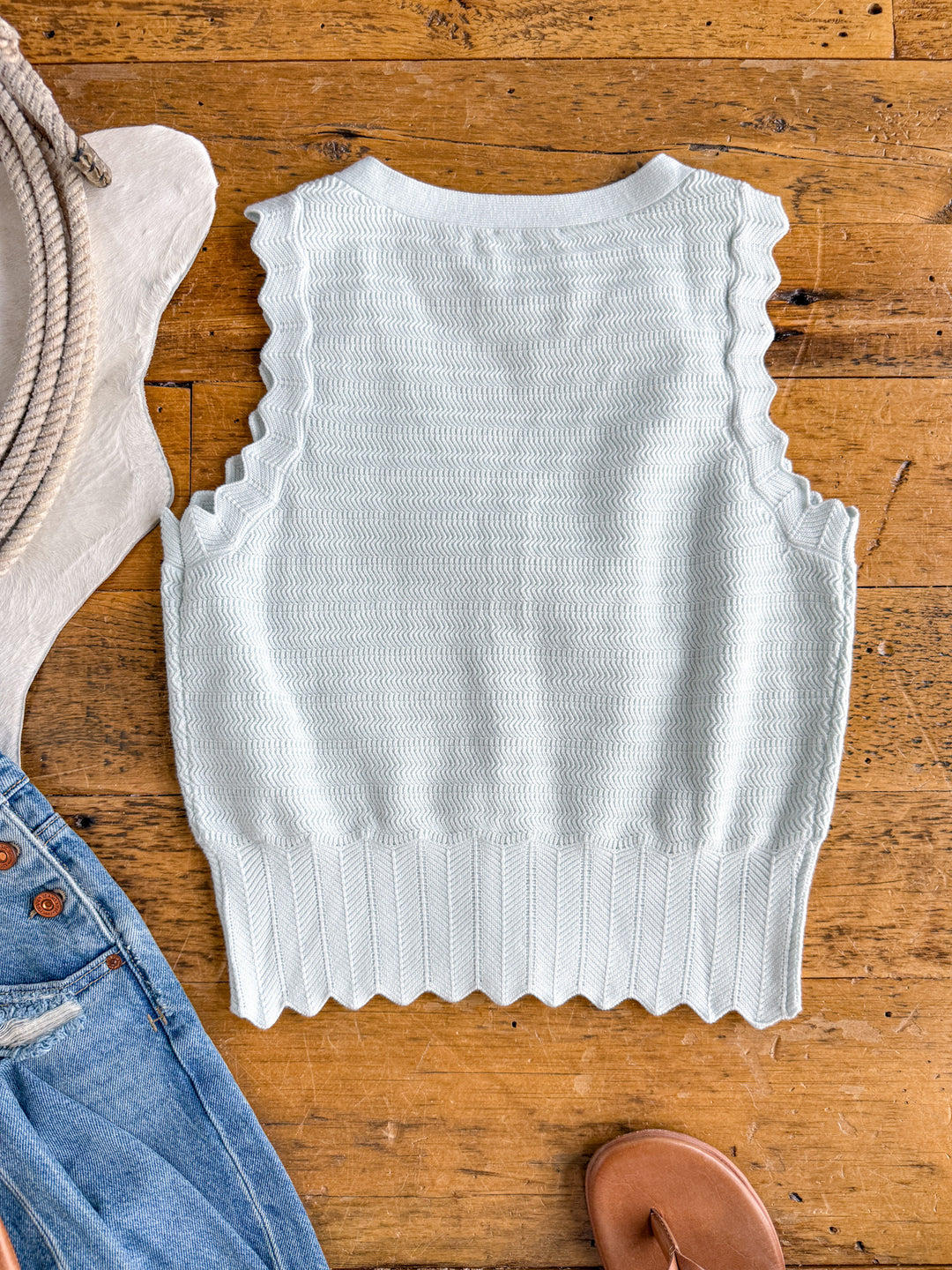 Hallett Glacier Blue Knit Tank
