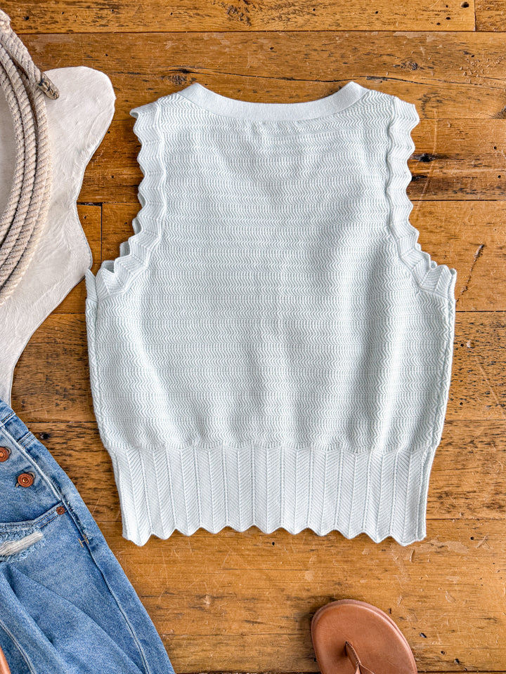 Hallett Glacier Blue Knit Tank