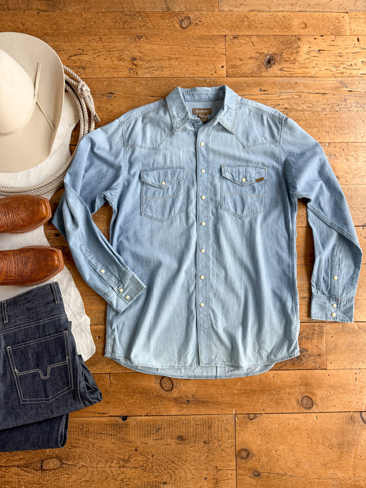Davidson Ariat Men's Denim Pearl Snap
