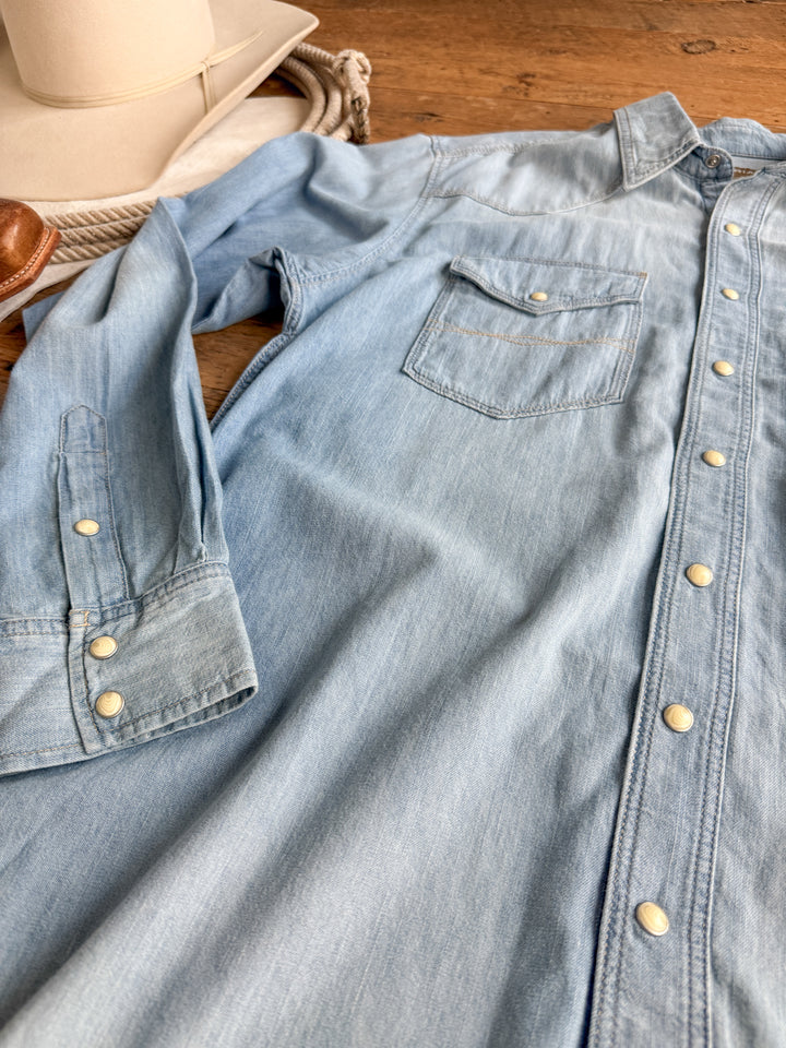 Davidson Ariat Men's Denim Pearl Snap