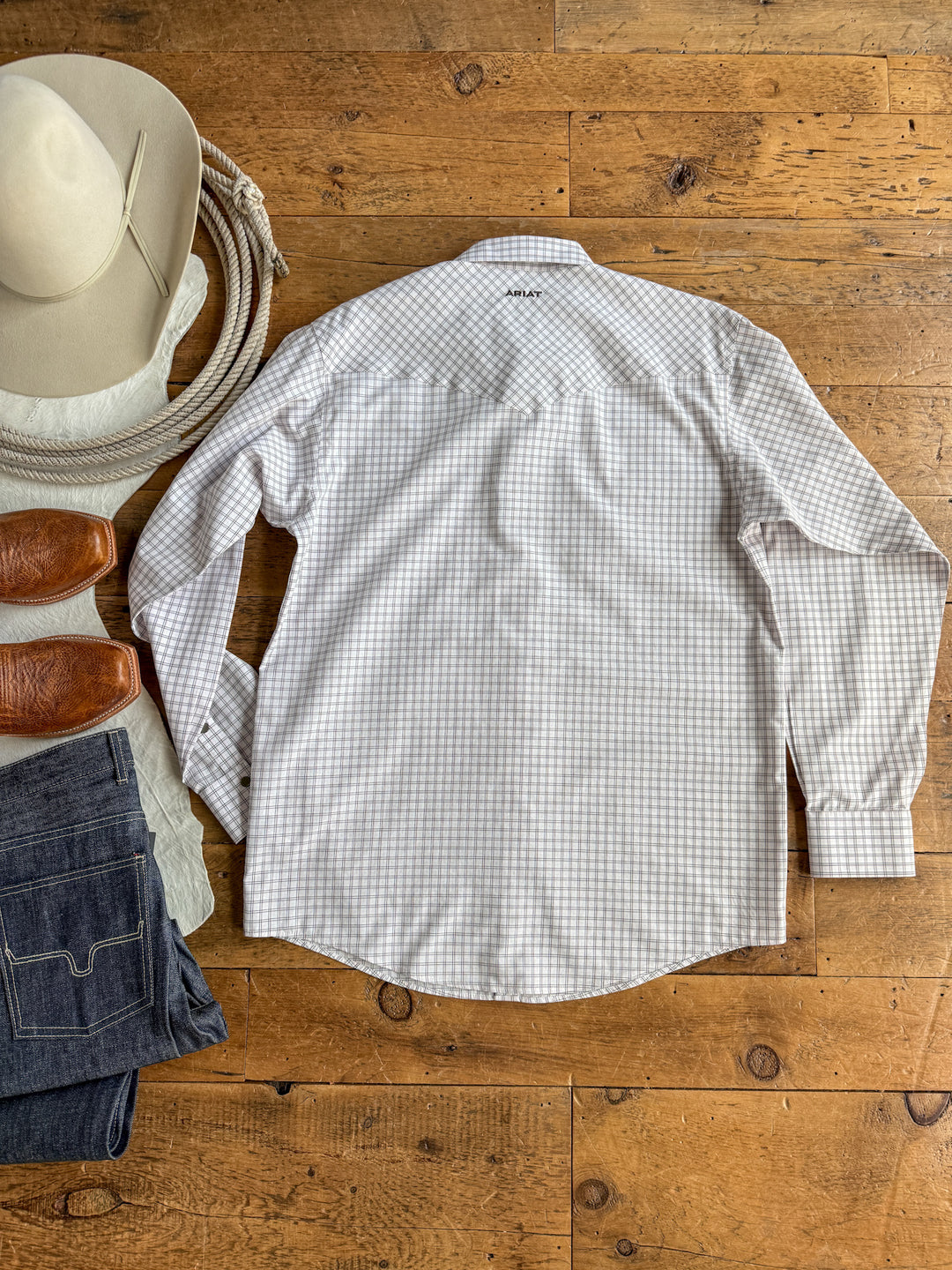 Marshall Ariat Men's Plaid Button Up