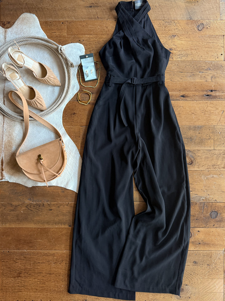 Rowlett Black Sleeveless Jumpsuit