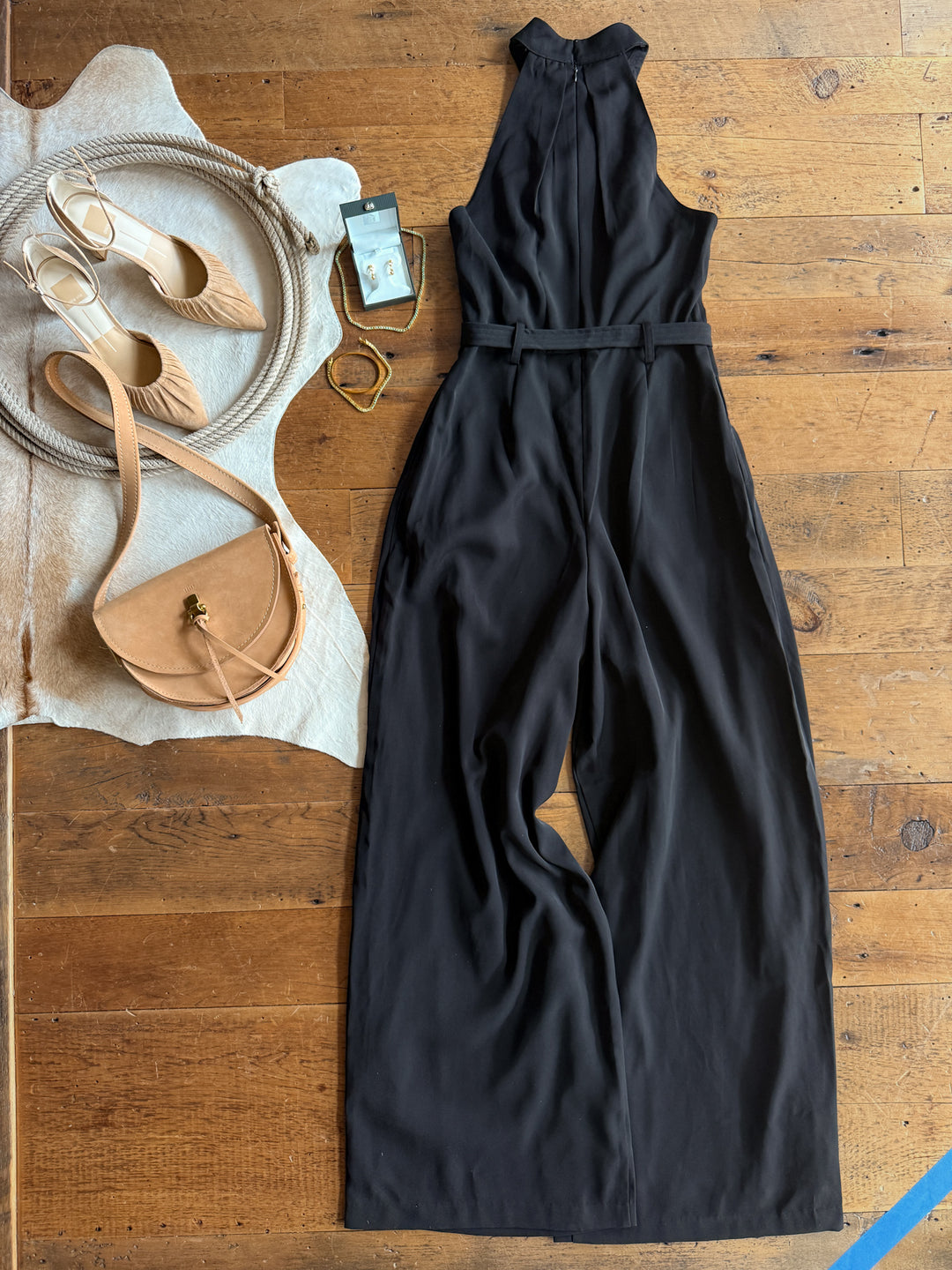 Rowlett Black Sleeveless Jumpsuit