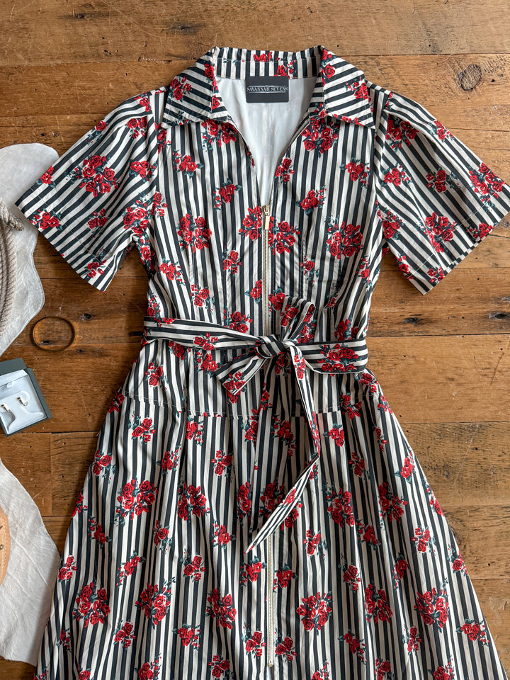 Anaheim Striped Floral Dress