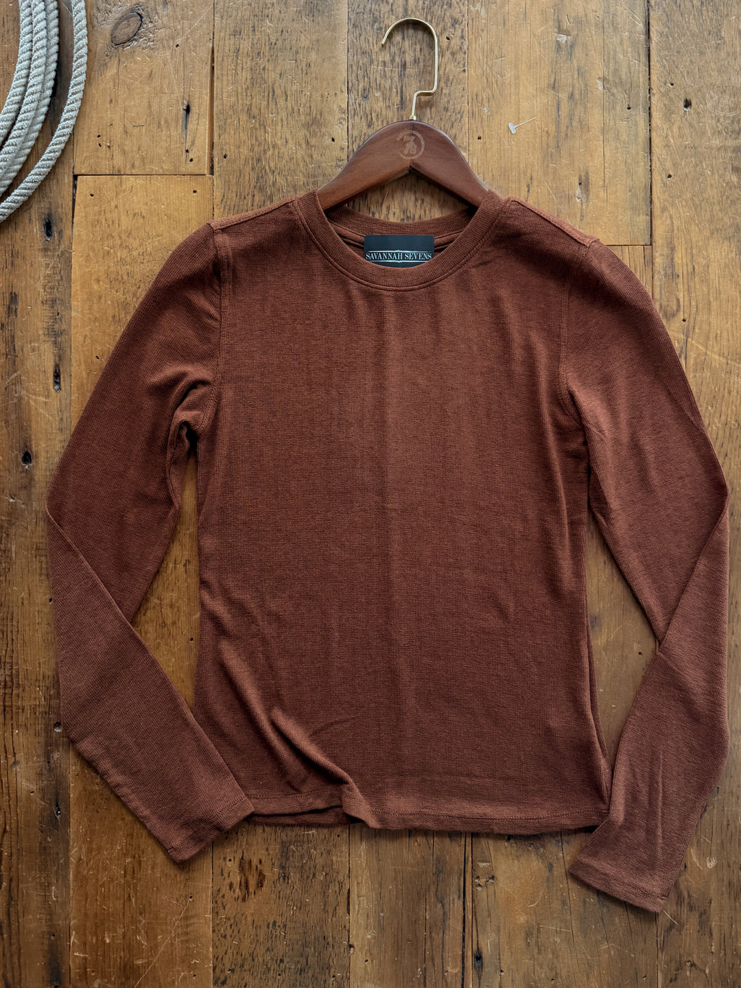 Stratford Chocolate Ribbed Basic Top