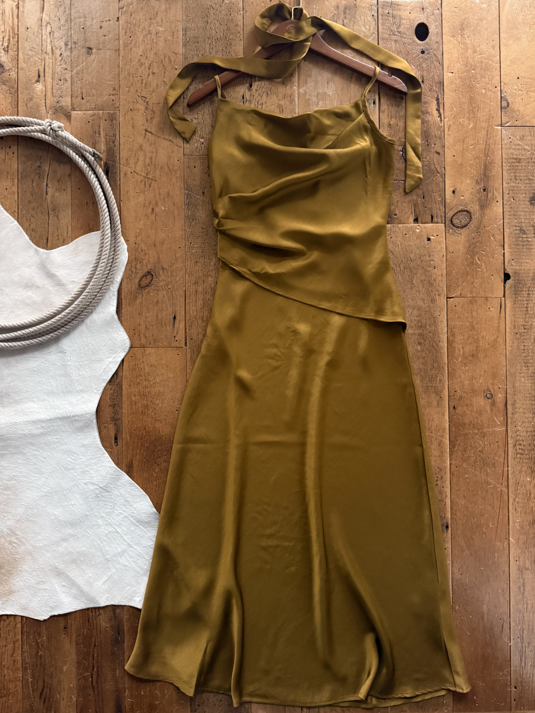 Ramona Olive Chartreuse Sleeveless Dress