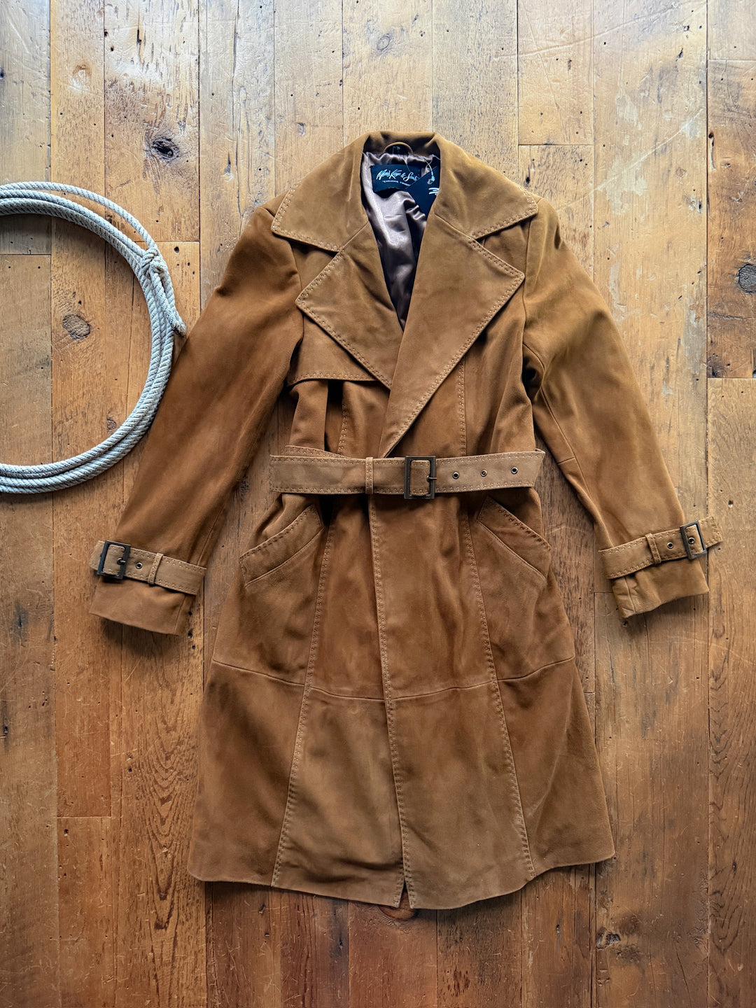 Mattawa Saddle Suede Trench Coat