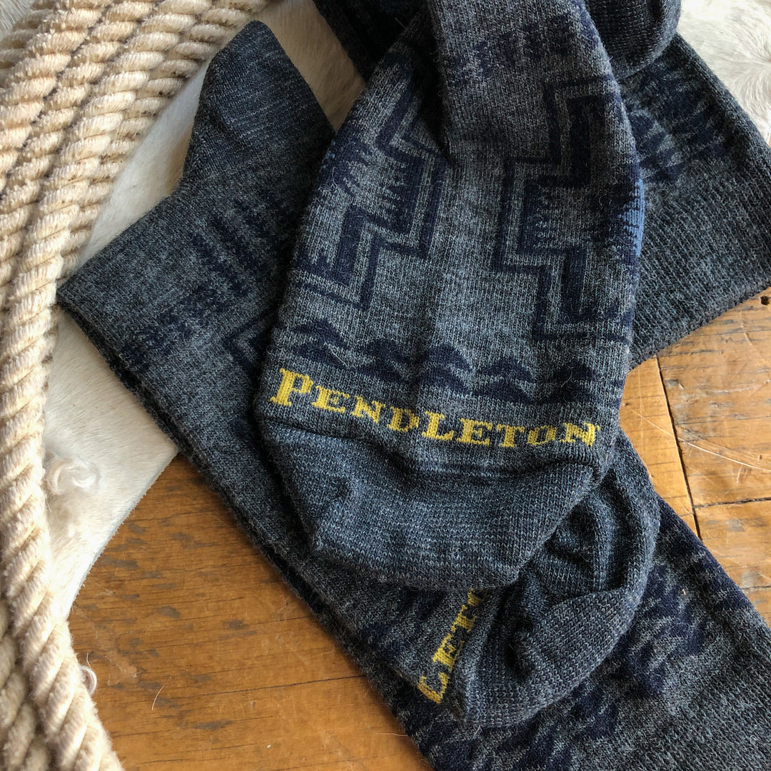 Harding Grey Pendleton Crew Sock