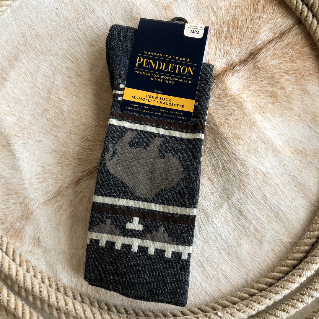 Roaming Bison Pendleton Crew Sock