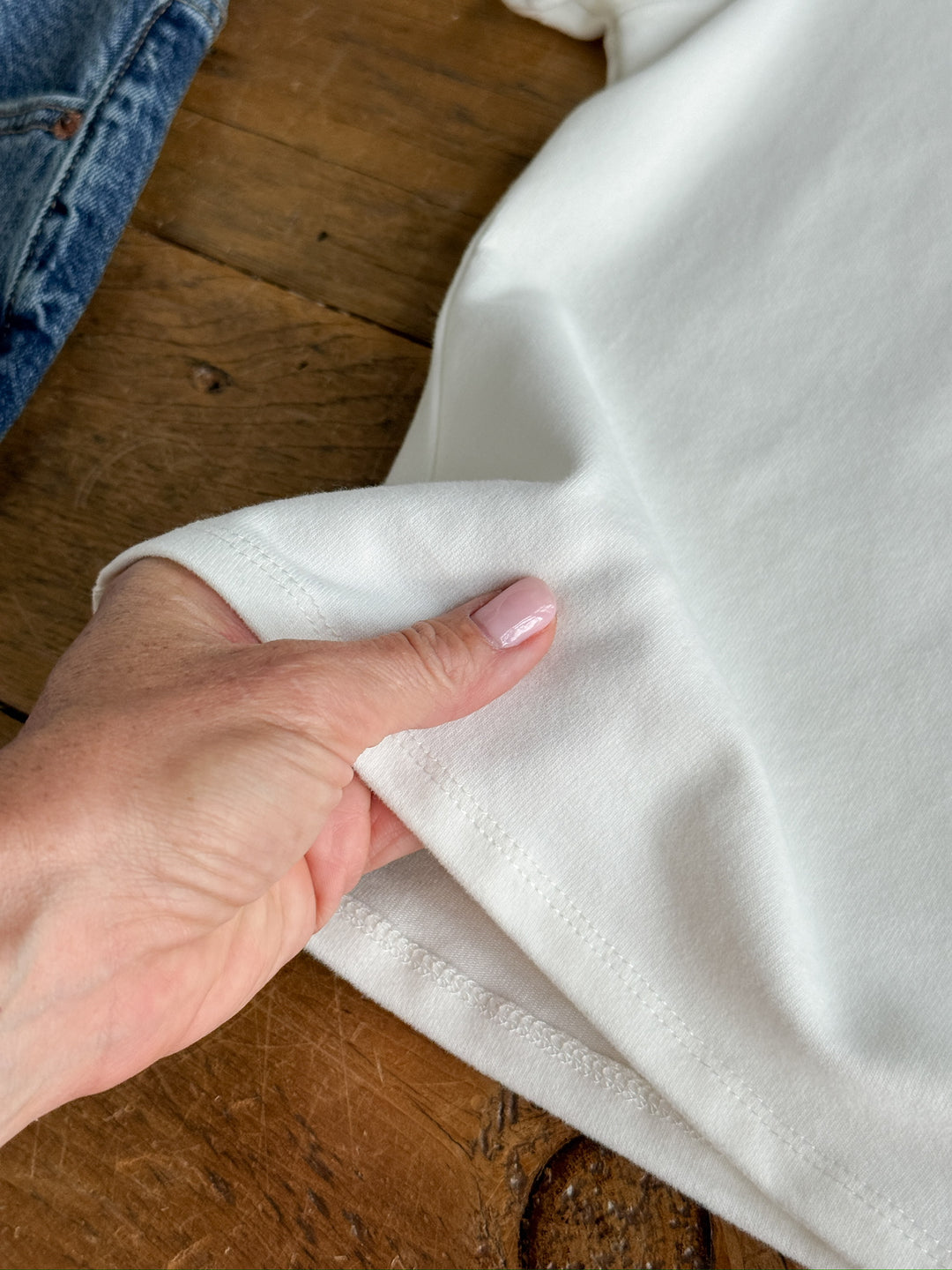 Atwater White Fitted Basic Tee