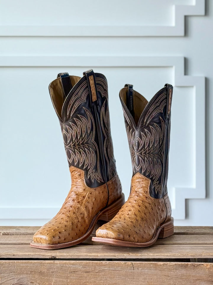 Langdon Ostrich Tan Men's Western Leather Boot