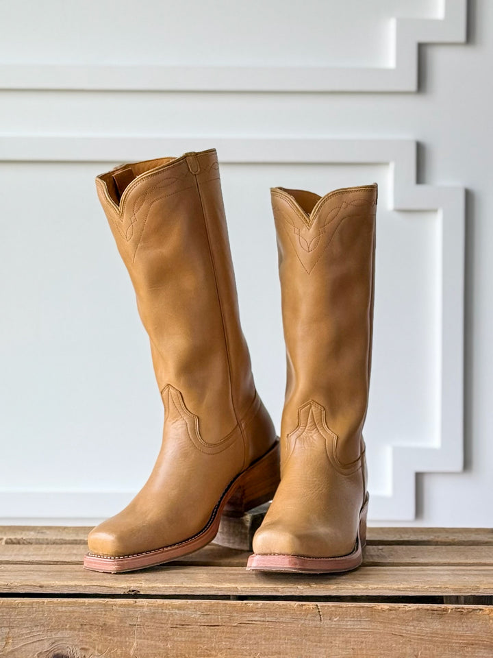 Charlie Camel Stovepipe Leather Boot