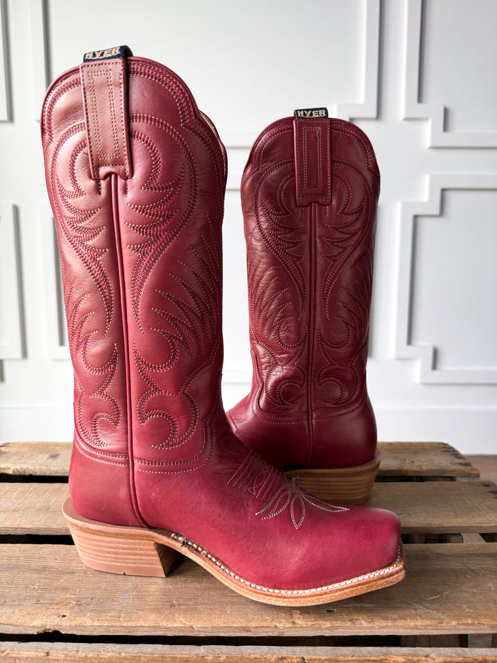 Leawood Red Western Leather Boot