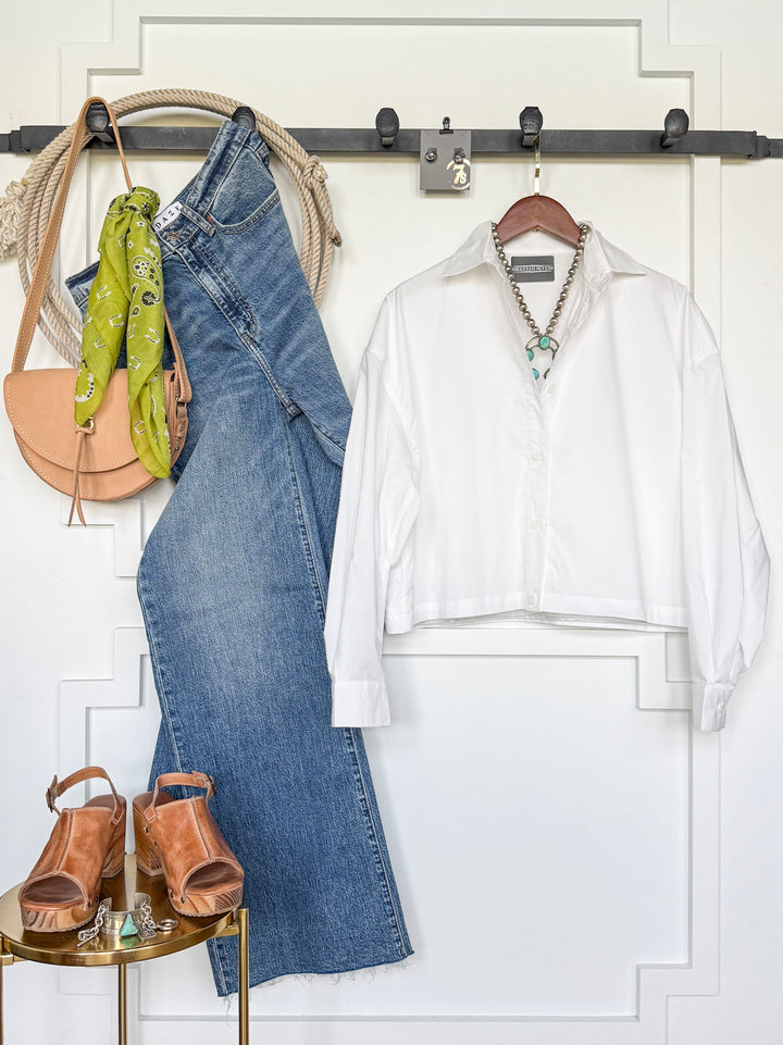 Irving White Button Up Top