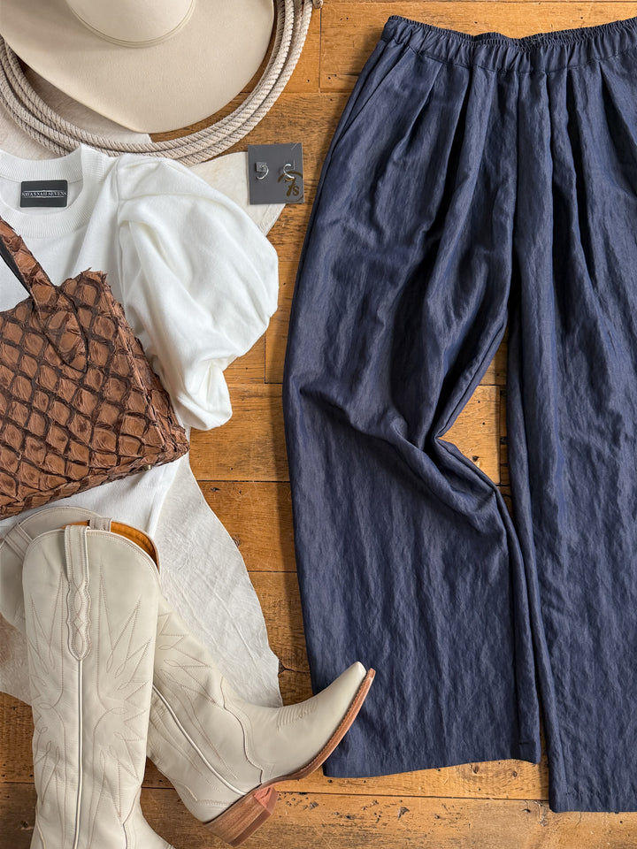 Meridan Dark Denim Wide Leg Pants