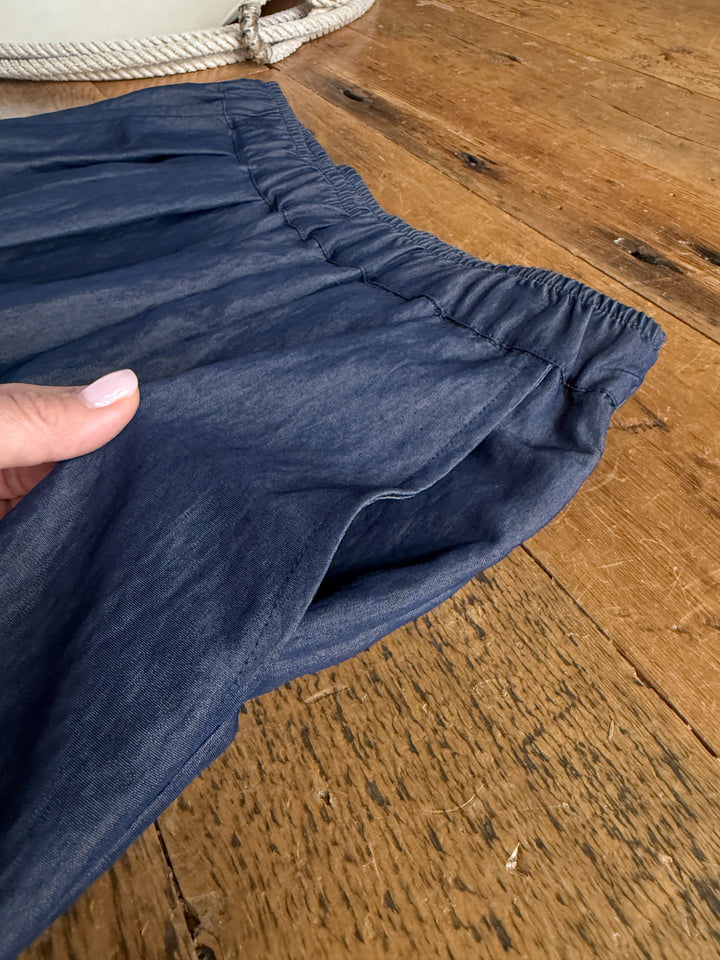 Meridan Dark Denim Wide Leg Pants