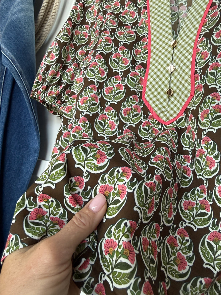 Parada Floral Puff Sleeve Top