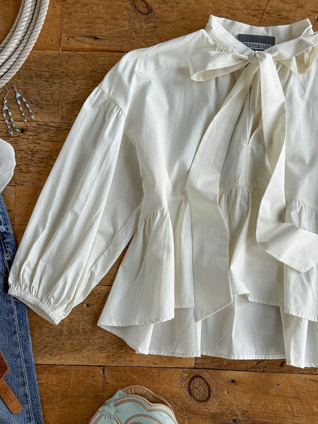 Eastbrook Cream Cotton Blouse
