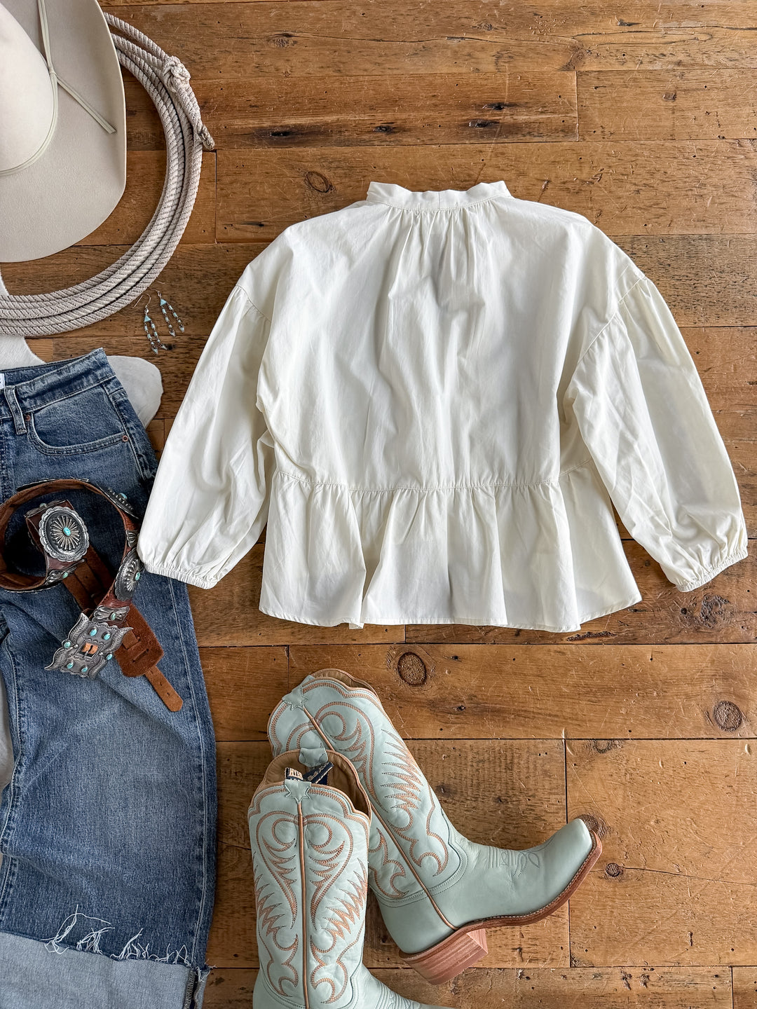 Eastbrook Cream Cotton Blouse