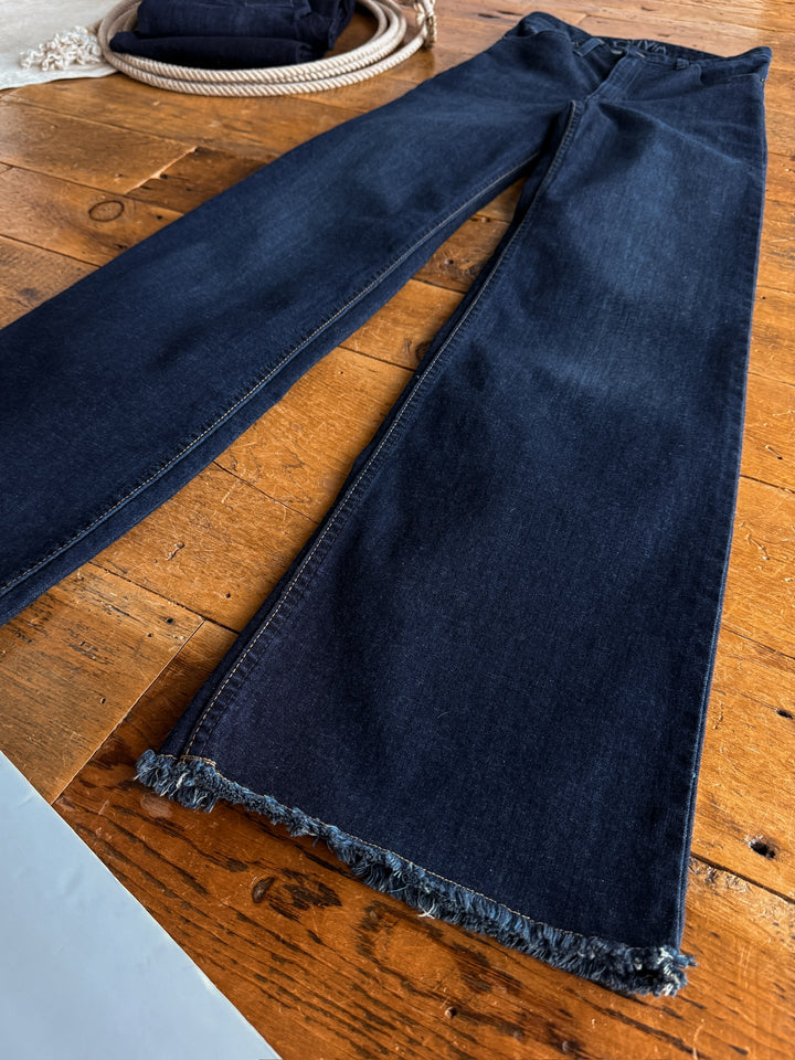 The Olivia High Rise Wide Leg Jean {Dark Stitch}