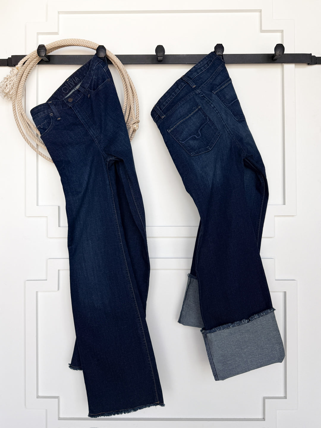 The Olivia High Rise Wide Leg Jean {Dark Stitch}