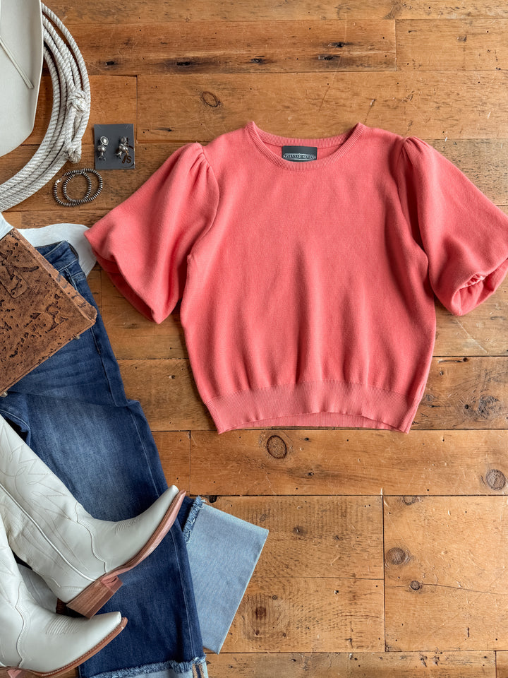 Estacada Salmon Knit Top